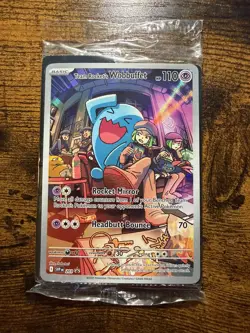 Sealed Pokemon Team Rocket's Wobbuffet 203 Promo SV Scarlet & Violet Rare Card - Image 1