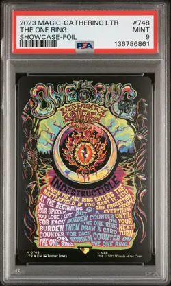 2023 MTG THE LORD OF THE RINGS: TALES OF MIDDLE-EARTH SC-FOIL THE ONE RING PSA 9 - Image 1