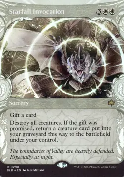 Starfall Invocation FOIL SHOWCASE Bloomburrow Magic MTG NM - Image 1