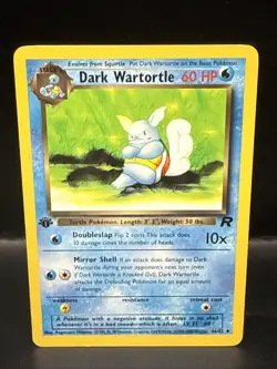 Pokemon Dark Wartortle 46/82 1st Edition Team Rocket Pokemon Card B - Image 1