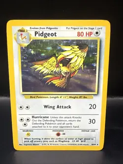 Pokemon 1999 Jungle Pidgeot Holo Pokemon 8/64 No Symbol Error - Image 1