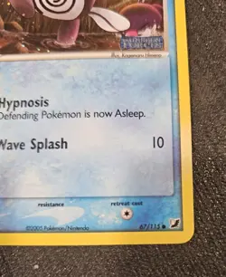 Pokemon Poliwag 67/115 Ex Unseen Forces Holo Stamped. Near Mint. - Image 3