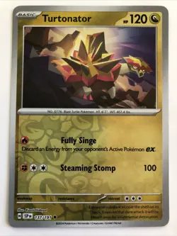 Pokemon TCG Surging Sparks Turtonator Reverse Holofoil 137/191 NM - Image 1