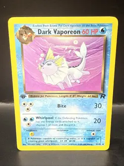 Pokemon TCG Dark Vaporeon 1st Edition Uncommon Card 45/82 C - Image 2