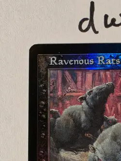 FOIL RAVENOUS RATS Signed Urza's Destiny MTG Magic the Gathering FREE Shipping - Image 4