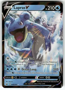 Lapras V SWSH01: Sword & Shield Base Set Ultra Rare,Holo Pokemon NM - Image 1