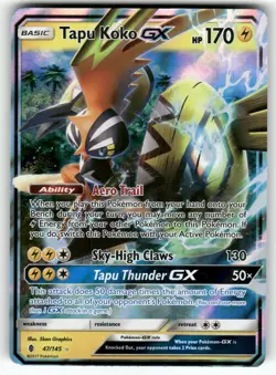 Tapu Koko GX SM - Guardians Rising Ultra Rare Pokemon Lightly played - Image 1