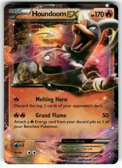 Houndoom EX XY - BREAKthrough Ultra Rare Pokemon Lightly played - Image 1