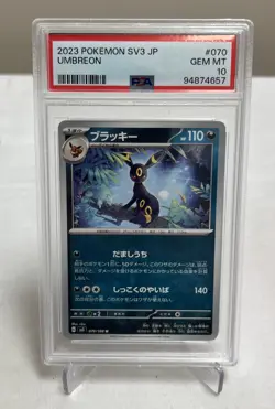 2023 Pokemon Ruler Of The Black Flame Umbreon #070 Gem Mint PSA 10 Japanese JPN - Image 1
