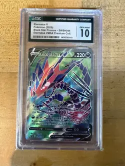 2020 Pokemon VMAX Prem. Coll. Black Star: #SWSH044 Eternatus V CGC 10 GEM MINT - Image 1
