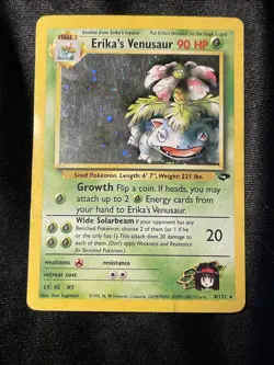 Pokemon TCG Erika's Venusaur Gym Challenge 4 Holo Unlimited Rare HP/DMG - Image 1