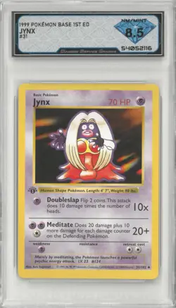 1999 Pokemon Base 1st Ed JYNX #31/102 💎 DSG 8.5 NM/Mint - Image 1