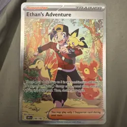 Pokemon TCG Destined Rivals Ethans Adventure 236/182 SIR NM - Image 3