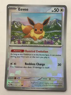 Eevee POKEBALL #74/131 Holo Pokemon TCG Prismatic Evolutions - NEAR MINT - Image 1