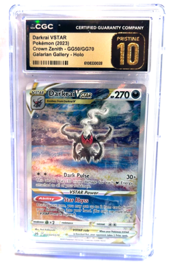 2023 POKEMON " PRISTINE " GRADE 10 ! DARKRAI VSTAR # GG50/GG70 AWESOME ! - Image 1