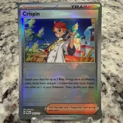 Pokemon TCG Crispin - (Poke Ball Pattern) 105/131 Prismatic Evolutions Holo - Image 1