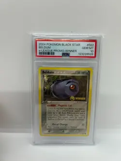 2004 POKEMON BLACK STAR PROMO E-LEAGUE-WINNER #022 BELDUM PSA 10 - Image 1