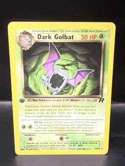 Pokemon Dark Golbat 24/82 1st Edition Team Rocket Pokemon A - Image 2