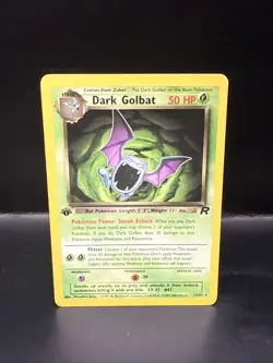 Pokemon Dark Golbat 24/82 1st Edition Team Rocket Pokemon A - Image 3