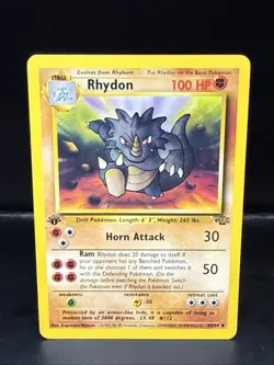 Pokemon TCG Rhydon 45/64 Jungle First Edition Uncommon Vintage - Image 1