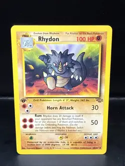 Pokemon TCG Rhydon 45/64 Jungle First Edition Uncommon Vintage - Image 2