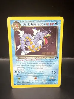 Pokemon Vintage Dark Gyarados 8/82 Holo Team Rocket Prerelease Promo WOTC U - Image 1