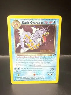 Pokemon Vintage Dark Gyarados 8/82 Holo Team Rocket Prerelease Promo WOTC U - Image 2