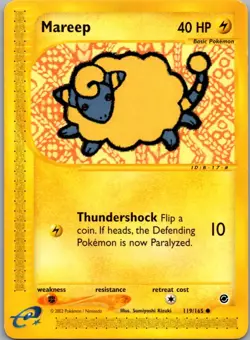 Mareep 119/165 Common Expedition Base Set Pokemon Moderately Played - Image 1