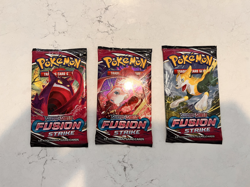 🔥 (3) Pokemon Sword & Shield Fusion Strike Booster Pack Factory Sealed - Image 1