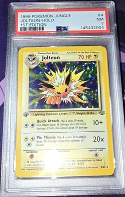 Flareon, Vaporeon, Jolteon, Jungle First Edition Holo PSA Graded. Nm/Mt 3 Cards - Image 3