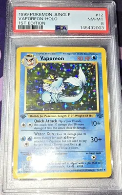 Flareon, Vaporeon, Jolteon, Jungle First Edition Holo PSA Graded. Nm/Mt 3 Cards - Image 4