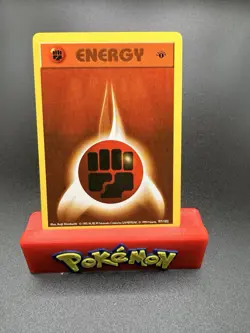 1st Edition Shadowless Fighting Energy 97/102 Base Set Pokemon Card 1999 NM - Image 1