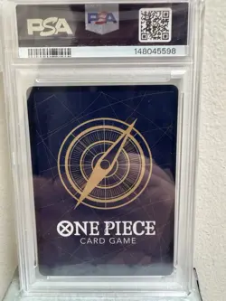 One Piece Monkey D. Luffy US College Basketball Card Promo PSA 10 In Hand - Image 2