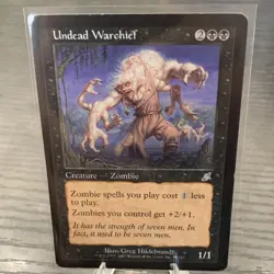 Magic: The Gathering Undead Warchief Uncommon Black Creature Zombie Scourge Hil… - Image 1