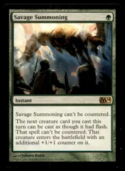 Savage Summoning LP Light Play Magic 2014 MTG [11397] - Image 1