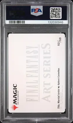 2025 MTG FINAL FANTASY ART SER GOLD STAMPED #52 TIFA, MARTIAL ARTIST PSA 8 - Image 2