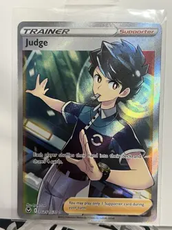 Judge TG25/TG30 Full Art Ultra Rare Silver Tempest Trainer Gallery Pokemon- NM - Image 1