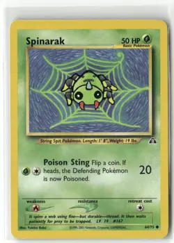 Pokemon Spinarak Common Neo Discovery 64/75 NM - Image 1