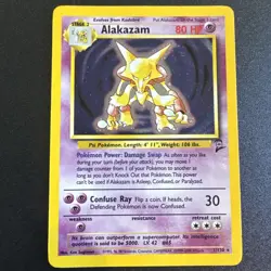Pokemon TCG Alakazam Base Set 2 1/130 Holo Unlimited Holo Rare - Image 1