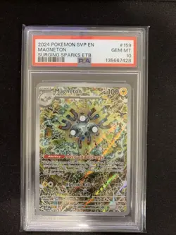 2024 POKEMON SVP EN-SV BLACK STAR PROMO #159 MAGNETON PSA 10 - GEM MINT - Image 1