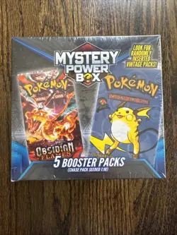 Pokemon Mystery Power Box Chase Pack Seeded 1:10 (5 Booster Packs) NEW SEALED - Image 1