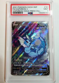 🌊 Vaporeon V SWSH181 🌊 2021 Pokemon BSP 🌊 VMax Premium Collection 🌊 PSA 9!! - Image 1