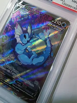 🌊 Vaporeon V SWSH181 🌊 2021 Pokemon BSP 🌊 VMax Premium Collection 🌊 PSA 9!! - Image 3