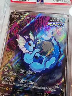 🌊 Vaporeon V SWSH181 🌊 2021 Pokemon BSP 🌊 VMax Premium Collection 🌊 PSA 9!! - Image 5