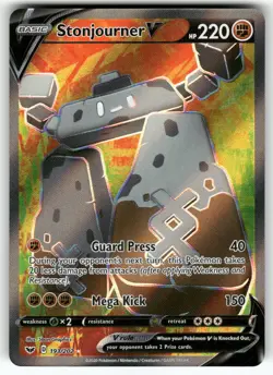 Stonjourner V (Full Art) SWSH01: Sword & Shield Base Set Ultra Rare,Holo Pokemon - Image 1
