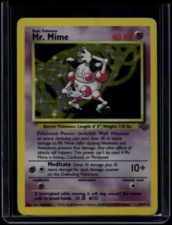 Pokemon TCG Mr. Mime 6/64 Jungle Holo Rare LP - Image 1