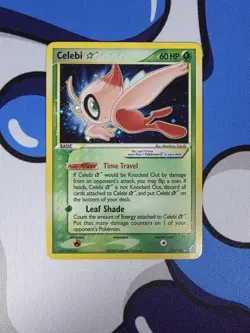 Celebi Gold Star 100/100 Ultra Rare Pokemon Crystal Guardians - Image 3