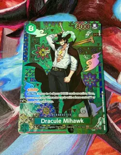 Dracule Mihawk OP12-030 SP The Azure Sea's Seven OP-14 SR One Piece TCG English - Image 1