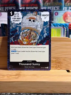 THOUSAND SUNNY 017 SD14: -3D2Y- Holo One Piece Card Game NM - Image 1
