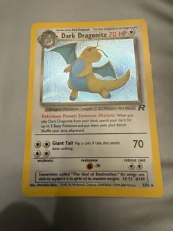 Pokemon Dark Dragonite Holo Rare TCG Card 5/82 - Image 1